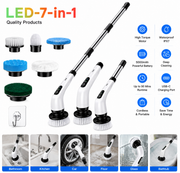 NEXORAX Premium Electric Spin Scrubber (7-in-1 Cordless)