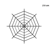 Giant Black Spider Halloween Decoration with Web – Indoor & Outdoor Haunted House Prop