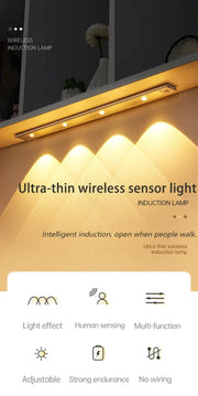 NEXORAX Rechargeable Motion Sensor LED Cabinet Light – Wireless Under Cabinet Night Light