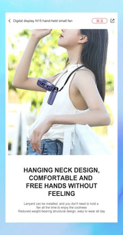 NEXORAX Portable Mini Fan – 5-Speed Rechargeable Handheld & Neck Fan