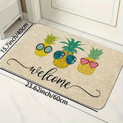Fall Pumpkin Maple Leaf Welcome Doormat Non Slip Autumn Front Door Floor Mat Harvest Decor