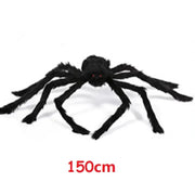 Giant Black Spider Halloween Decoration with Web – Indoor & Outdoor Haunted House Prop