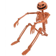 Halloween Poseable Human Skeleton 40cm – Movable Hanging Skeleton Prop, Haunted House Party Decoration