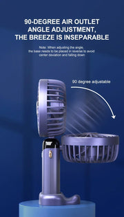 NEXORAX Portable Mini Fan – 5-Speed Rechargeable Handheld & Neck Fan