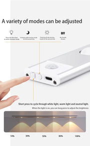 NEXORAX Rechargeable Motion Sensor LED Cabinet Light – Wireless Under Cabinet Night Light
