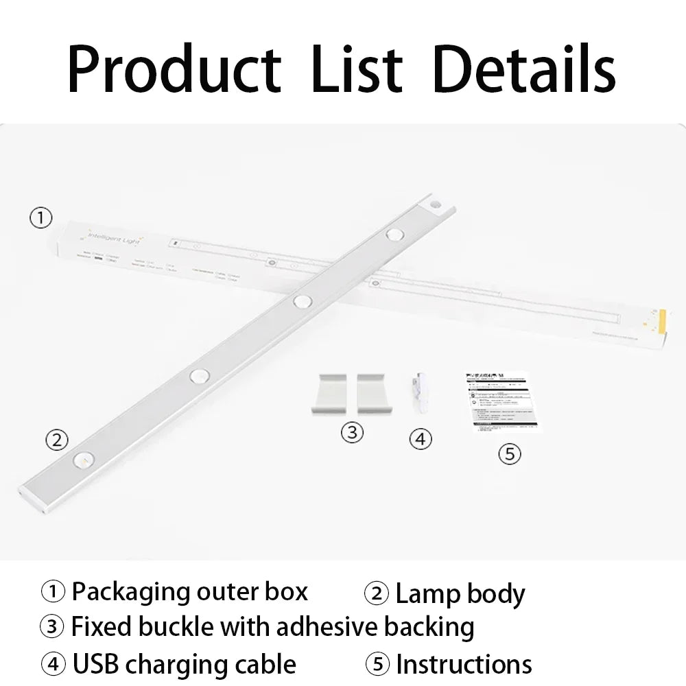NEXORAX Rechargeable Motion Sensor LED Cabinet Light – Wireless Under Cabinet Night Light