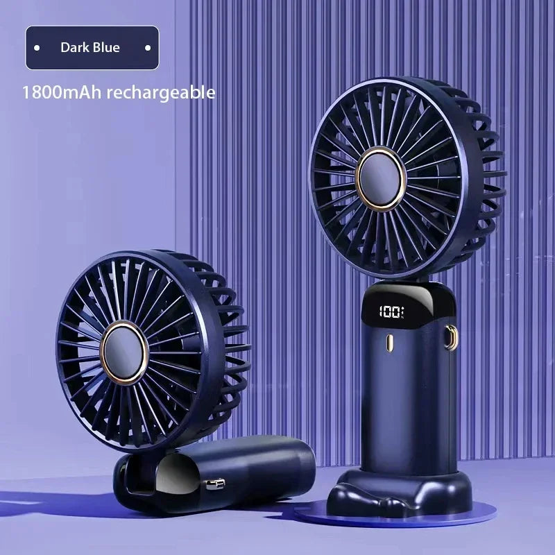 NEXORAX Portable Mini Fan – 5-Speed Rechargeable Handheld & Neck Fan