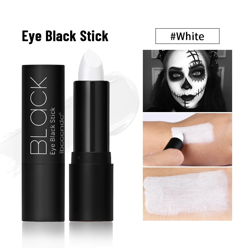 Black Matte Lipstick and Face Body Paint Stick – Long-Lasting Waterproof Halloween, Cosplay and Joker Makeup