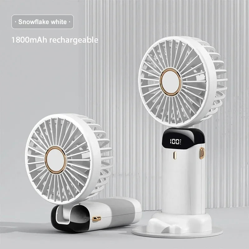 NEXORAX Portable Mini Fan – 5-Speed Rechargeable Handheld & Neck Fan