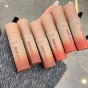 Reddish-Brown Lip Mud Tint – Waterproof Long-Lasting Velvet Lip Gloss, Autumn/Winter Korean Makeup