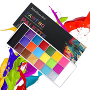 20-Color Face & Body Paint Palette – Water-Activated Halloween, SFX, Cosplay & Carnival Makeup Kit