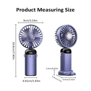 NEXORAX Portable Mini Fan – 5-Speed Rechargeable Handheld & Neck Fan