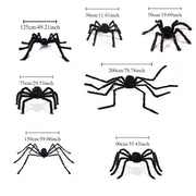 Giant Black Spider Halloween Decoration with Web – Indoor & Outdoor Haunted House Prop