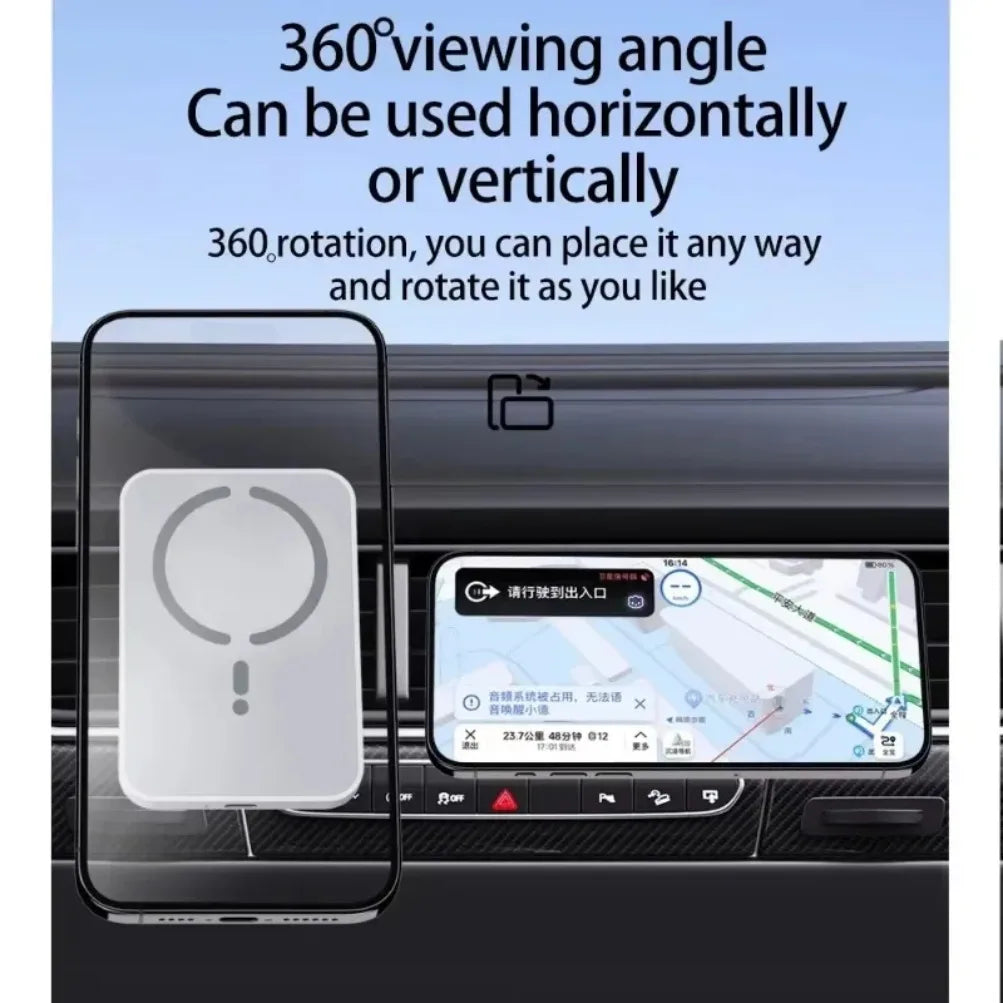 NEXORAX Magnetic Wireless Car Phone Holder – Strong Magnetic Air Vent Mount