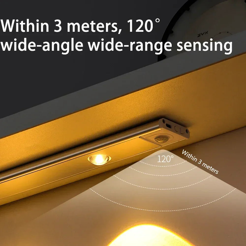 NEXORAX Rechargeable Motion Sensor LED Cabinet Light – Wireless Under Cabinet Night Light