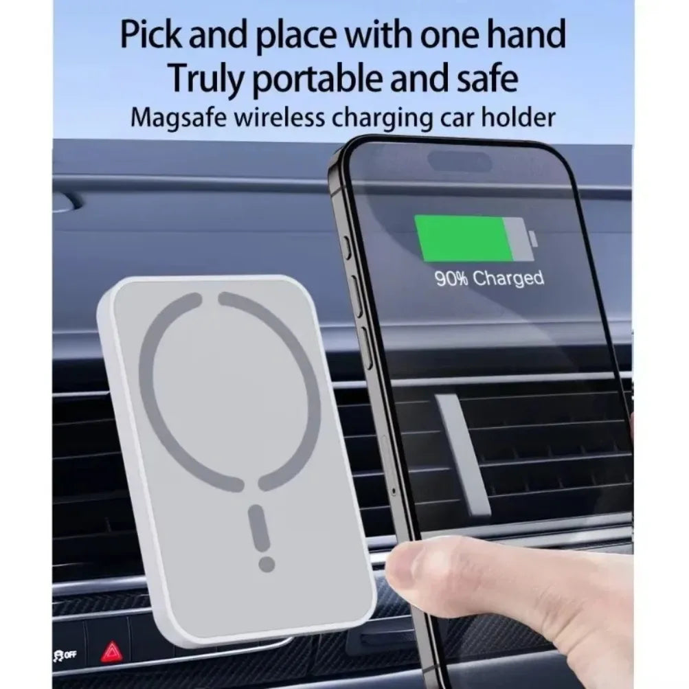 NEXORAX Magnetic Wireless Car Phone Holder – Strong Magnetic Air Vent Mount