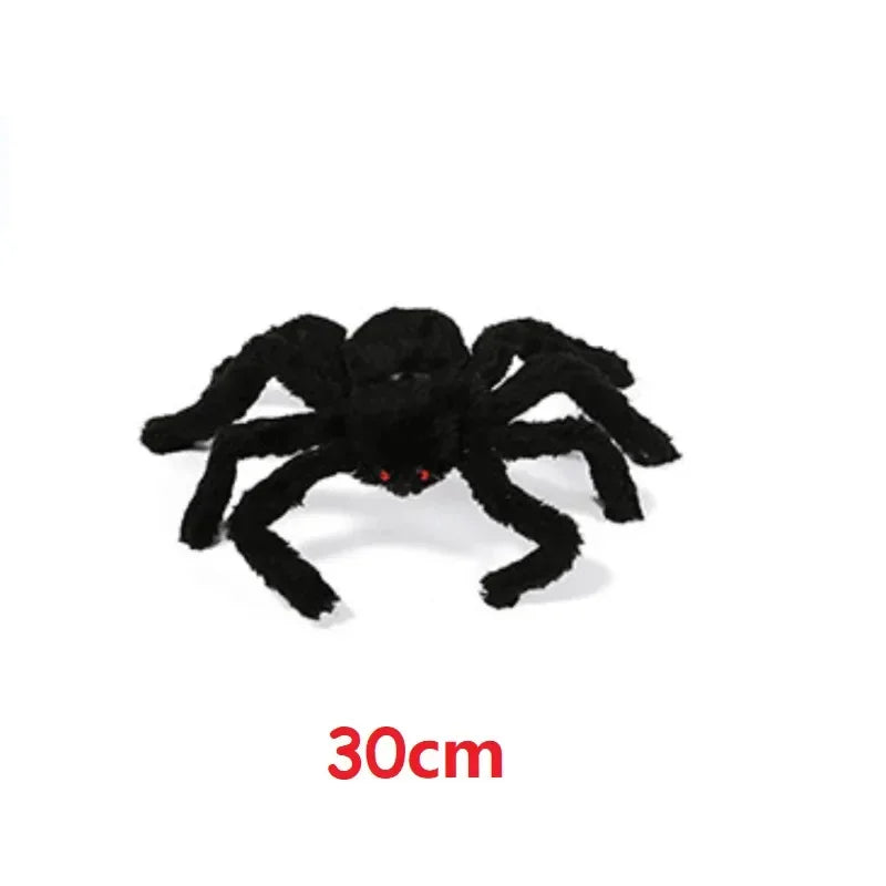 Giant Black Spider Halloween Decoration with Web – Indoor & Outdoor Haunted House Prop