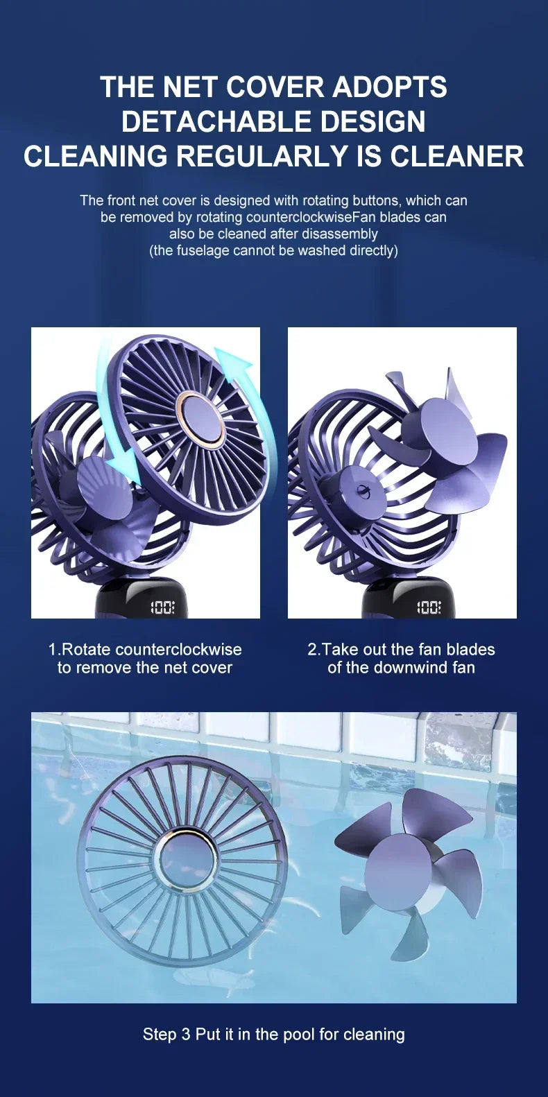NEXORAX Portable Mini Fan – 5-Speed Rechargeable Handheld & Neck Fan