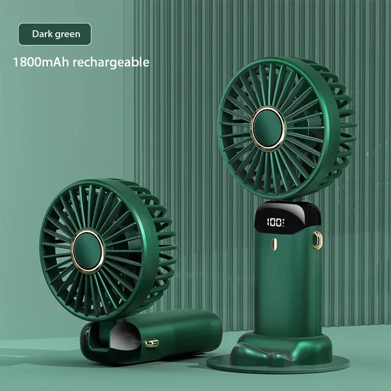 NEXORAX Portable Mini Fan – 5-Speed Rechargeable Handheld & Neck Fan