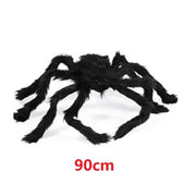 Giant Black Spider Halloween Decoration with Web – Indoor & Outdoor Haunted House Prop