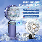NEXORAX Portable Mini Fan – 5-Speed Rechargeable Handheld & Neck Fan