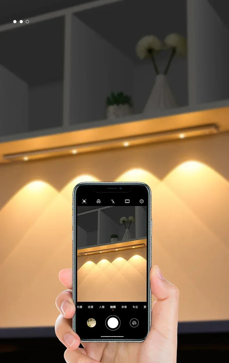 NEXORAX Rechargeable Motion Sensor LED Cabinet Light – Wireless Under Cabinet Night Light