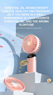 NEXORAX Portable Mini Fan – 5-Speed Rechargeable Handheld & Neck Fan