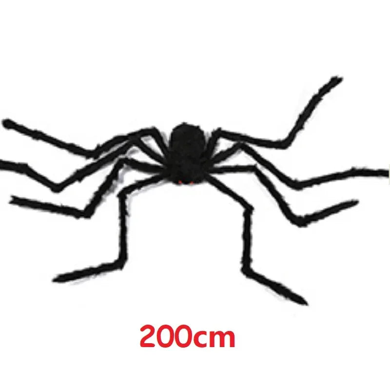 Giant Black Spider Halloween Decoration with Web – Indoor & Outdoor Haunted House Prop