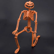 Halloween Poseable Human Skeleton 40cm – Movable Hanging Skeleton Prop, Haunted House Party Decoration